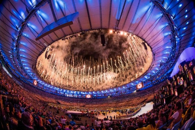 A view of the Olympic Games Opening Ceremony