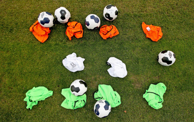 Bibs and balls ahead of Rovers warm up