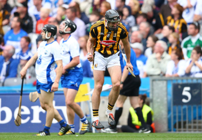 Conor Fogarty celebrates scoring the equalising point