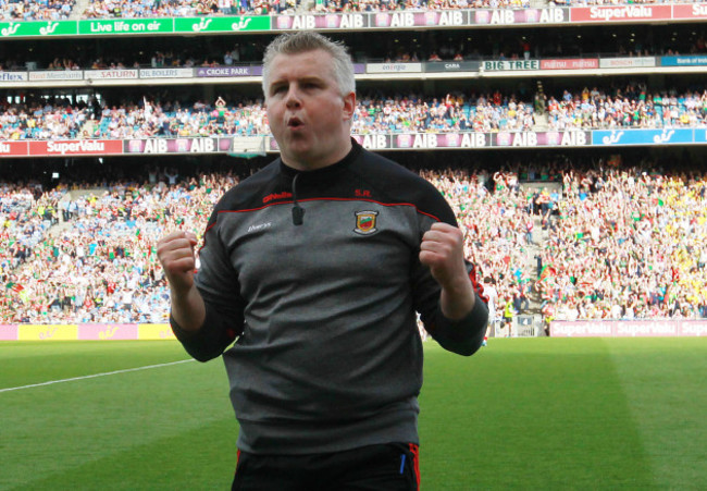 Stephen Rochford celebrates at the final whistle