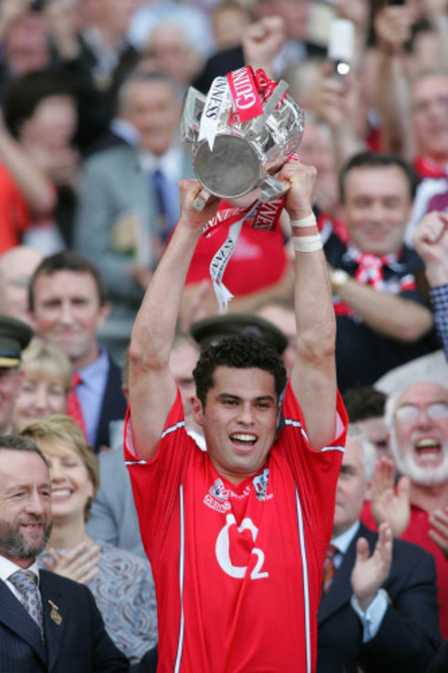 Sean Og O'hAilpin with the Liam McCarthy Cup