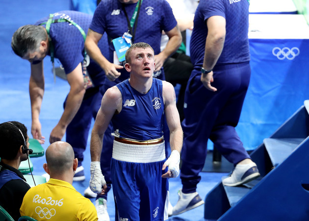 Paddy Barnes dejected after the fight