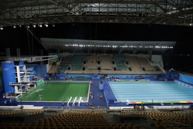Olympic Officials Investigating After Diving Pool Turns Murky Green Overnight