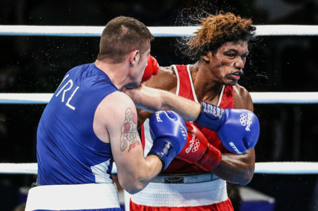 Joe Ward with Carlos Andres Mina