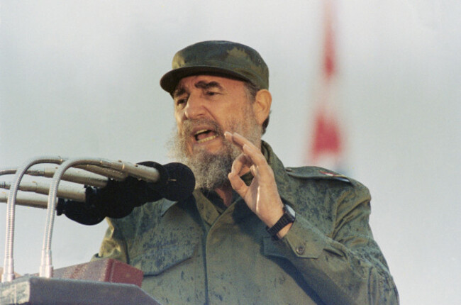 Fidel Castro Speaking Gesturing
