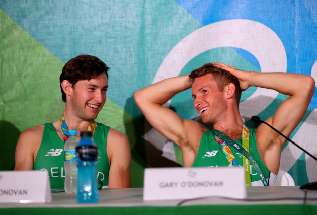 Paul and Gary O'Donovan at the press conference