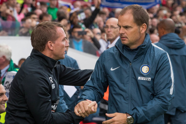 Brendan Rogers with Frank De Boer