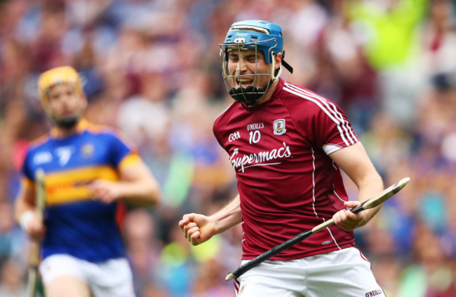 Conor Cooney celebrates scoring  a goal