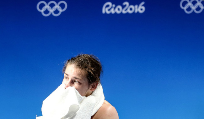 Katie Taylor dejected after losing her fight