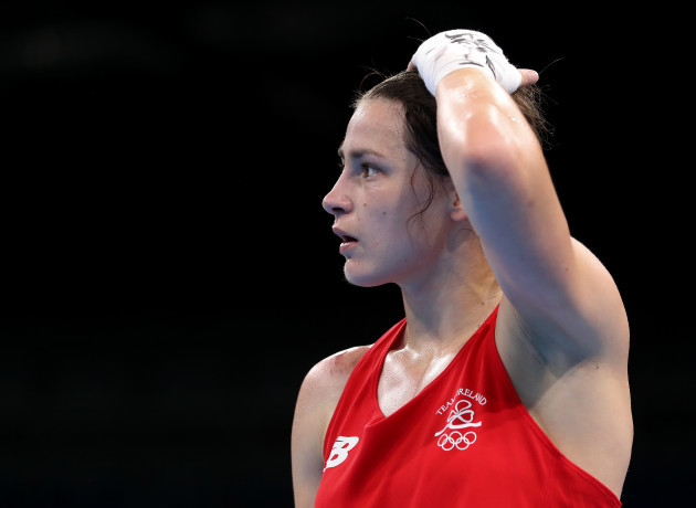 Katie Taylor dejected after losing her fight