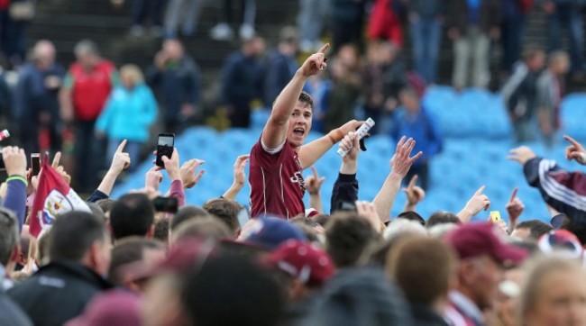 Shane Walsh celebrates at the final whistle