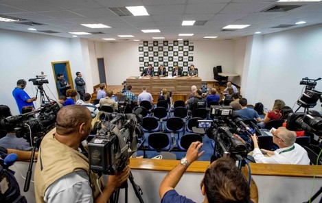 Brazilian police hold a press conference today