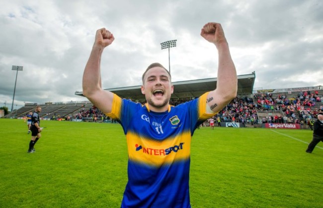 Kevin O'Halloran celebrates the final whistle