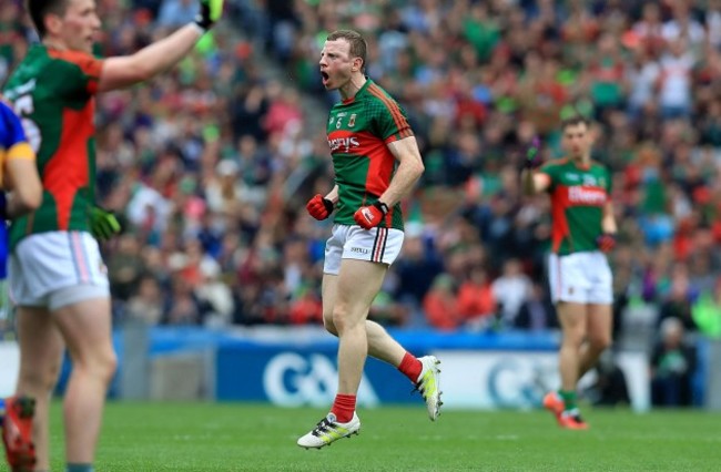 Colm Boyle celebrates scoring a point