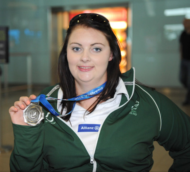 Orla Barry displays her medal