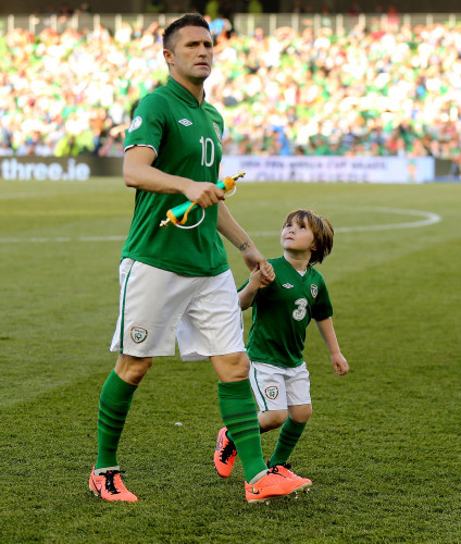 Robbie Keane with his son Robbie