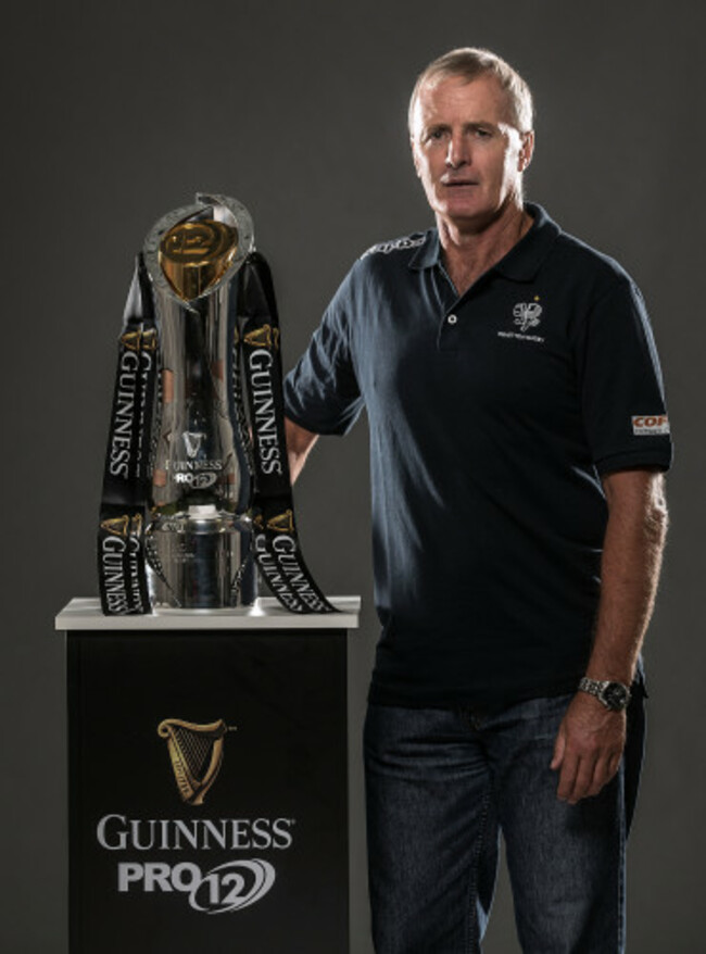 Kieran Crowley with the Pro12 trophy