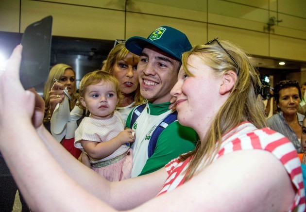 Michael Conlan takes photos with fans