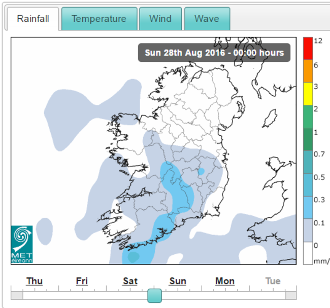 Rain on Saturday