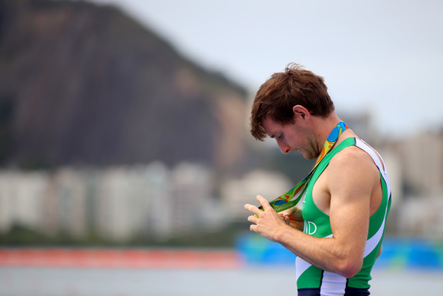 Paul O'Donovan with his silver medal