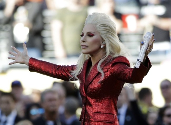 Superbowl - Lady Gaga Sings The National Anthem - San Francisco