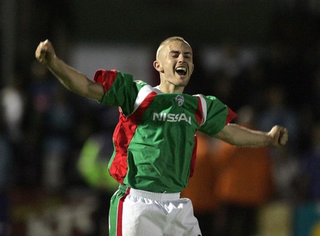 Liam Kearney celebrates 25/8/2005