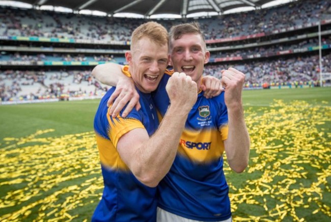 Michael Breen and James Barry celebrate