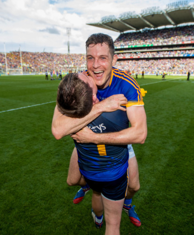 Darren Gleeson and Seamus Callanan celebate