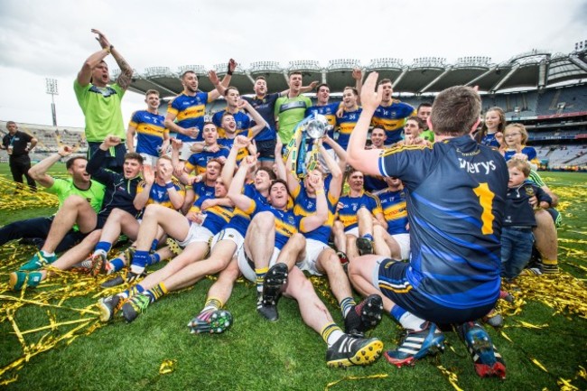 Tipperary team celebrate with the Liam MacCarthy cup