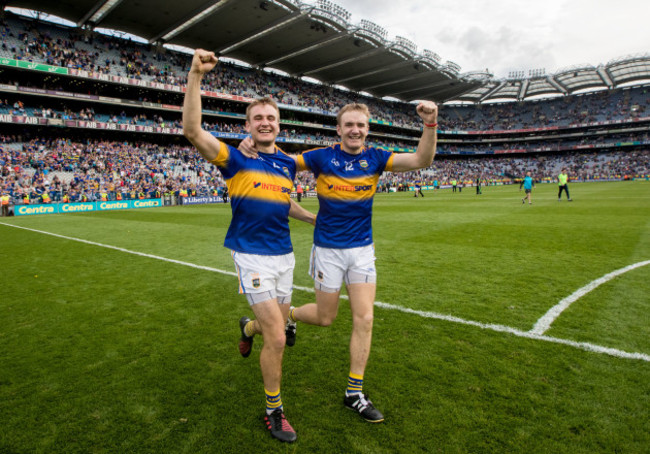 John McGrath and Noel McGrath celebrate