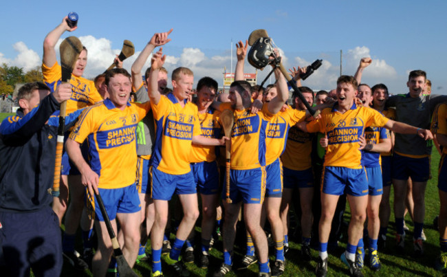 The Sixmilebridge team celebrate winning