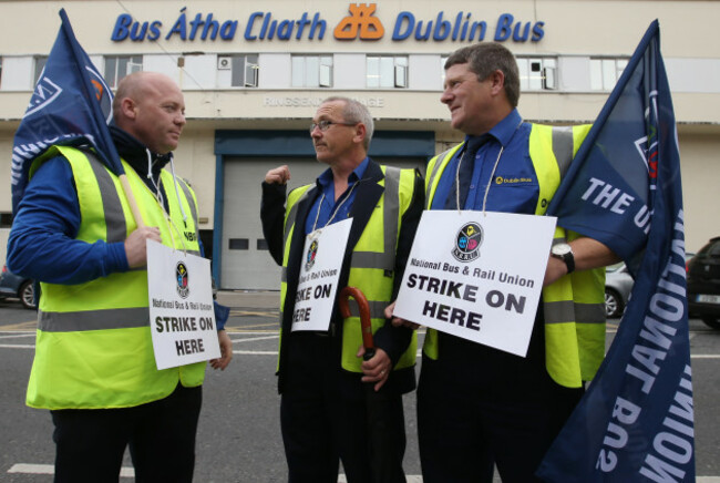 08/09/2016. Dublin Bus Strike. Pictured Dublin Bus