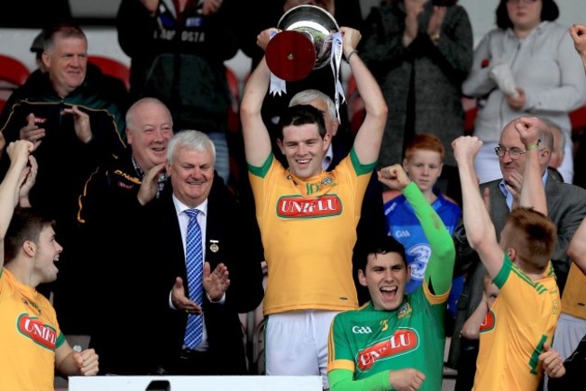 Jack Regan lifts the cup