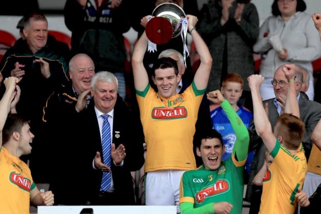 Jack Regan lifts the cup