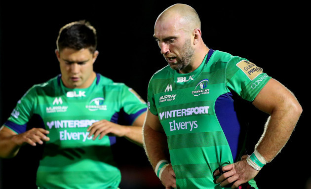 Dave Heffernan and John Muldoon dejected after the game