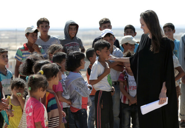 Mideast Syria Angelina Jolie