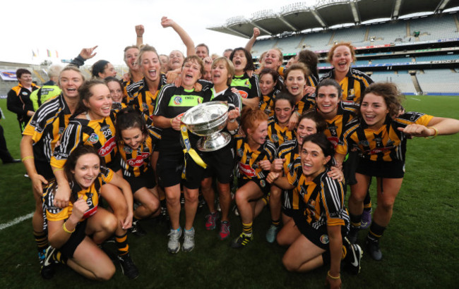 Kilkenny team celebrate after the game