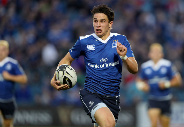 Joey Carbery runs in his and Leinster's second try