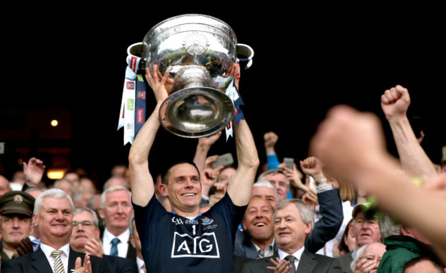 Stephen Cluxton lifts the Sam Maguire