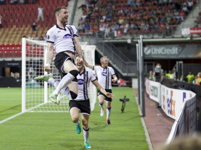 Ciaran Kilduff celebrates scoring the equaliser