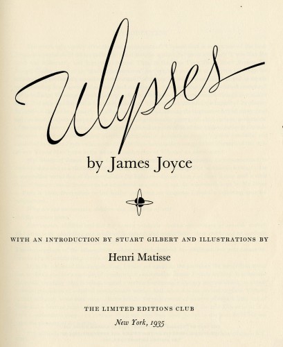 LOT 315 Signed & With Illustrations by Henry Matisse Joyce (James) Ulysses €1500 - 2000