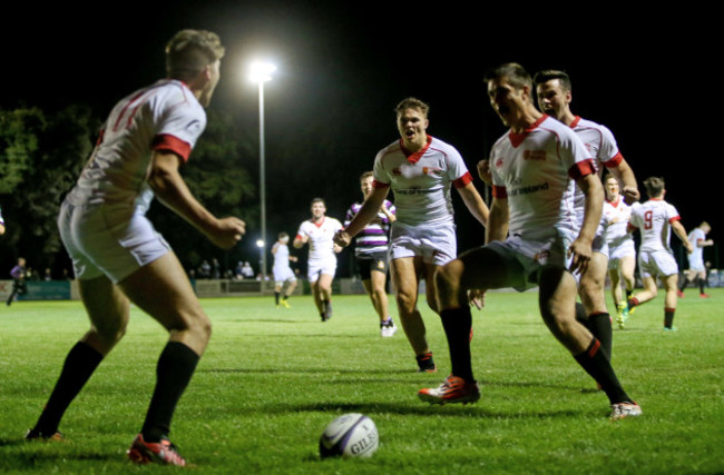 Dublin University celebrate their second try