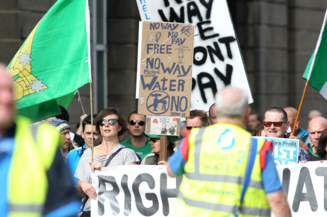 17/09/2016. Water Protest March. Pictured people m