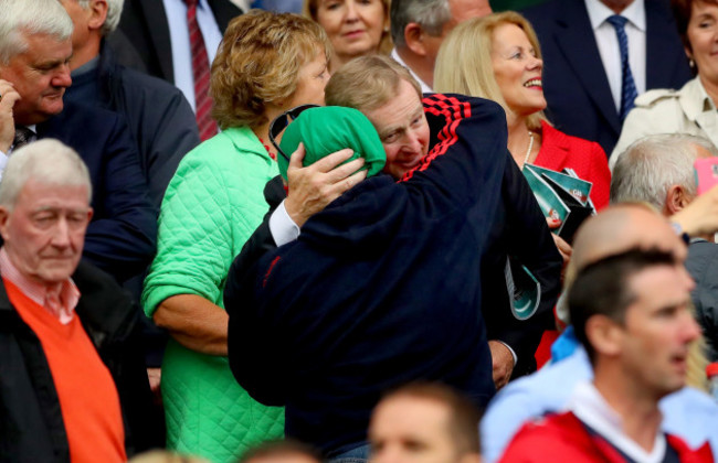 Enda Kenny with fans after the game