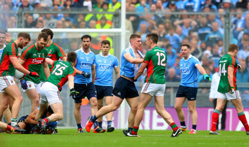 John Small clashes with Diarmuid O&rsquo;Connor