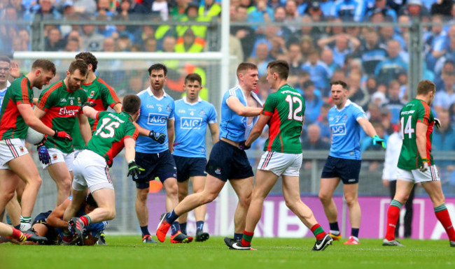 John Small clashes with Diarmuid O’Connor