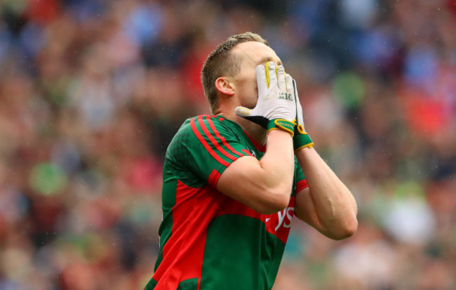 Andy Moran reacts after a missed goal chance that resulted in a point