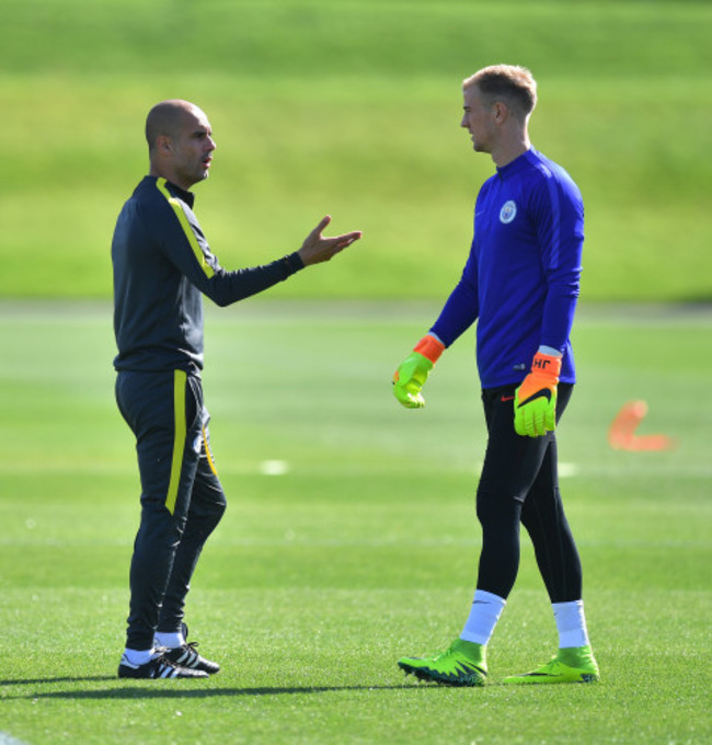 Manchester City v Steaua Bucharest - UEFA Champions League - Play-off Round Second Leg - Manchester City Training and Press Conference - City Football Academy