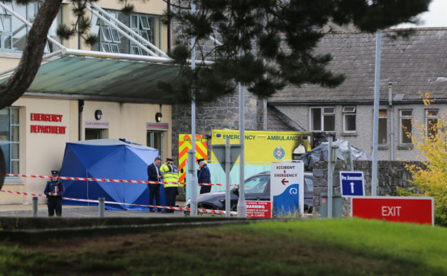 Ambulance fire at hospital