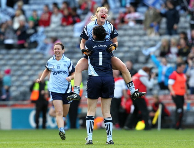 Maria Kavanagh celebrates with Cliodhna O'Connor